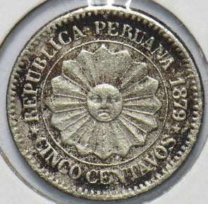 Peru 1879 5 Centavos 192658 combine shipping