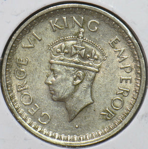 British India 1943 1/2 Rupee 194075 combine shipping