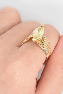 14k Gold Citrine Ring RG0057