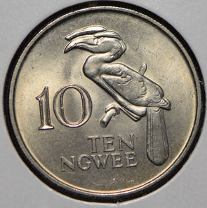 Zambia 1968 10 Ngwee Hornbill animal  191508 combine shipping