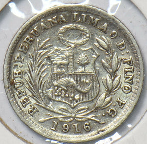 Peru 1916 1/2 Dinero 192693 combine shipping