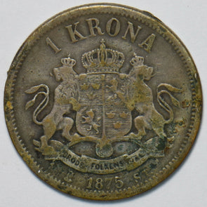 Sweden 1875 Krona Lion animal 297204 combine shipping