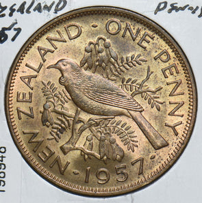 New Zealand 1957 Penny Tui Bird 198948 combine shipping