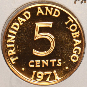 Trinidad & Tobago 1971 5 Cents Proof 903992 combine shipping