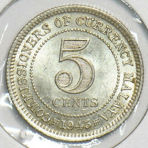 Malaya 1945 5 Cents 298447 combine shipping