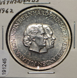 Netherlands 1962 Queen Juliana Wedding 25th Anniversary Proof Silver Medal  1912