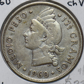 Dominican Republic 1960 1/2 Peso 294131 combine shipping