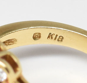 18K Gold Pearl Diamond Ring 6.19g Diamond TCW 0.55ct Pearl 7.9mm Size 5.5 RG0233