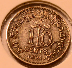 C0016 Ceylon 1892  10 Cents   combine shipping