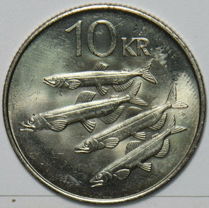 Iceland 1984 10 Kronur Capelins animal Eagle, Horse, Bull 196376 combine shippi