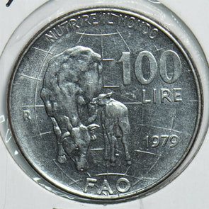 Italy 1979 100 Lira Cow animal Calf 198144 combine shipping