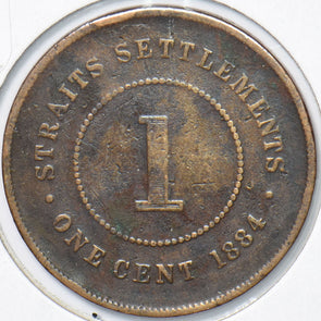 Straits Settlements 1884 Cent  291008 combine shipping