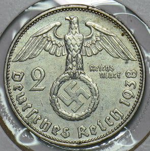Germany 1938 2 Reichsmark Eagle animal 240365 combine shipping