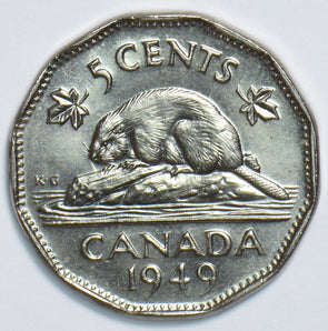 Canada 1949 5 Cents Beaver 298712 combine shipping