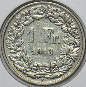 Switzerland 1913 Franc 150977 combine shipping