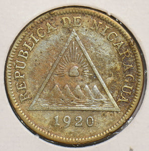 Nicaragua 1920 5 Centavos 199130 combine shipping