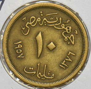 Egypt 1957 1376AH 10 Millemes 196951 combine shipping