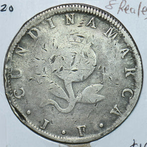 Colombia 1820 8 Reales C0418 combine shipping