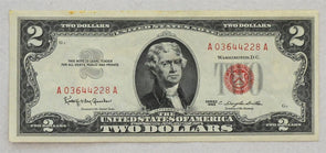 US 1963 United States Notes Small 2 Dollars US red seal note CH AU RC0664 combin