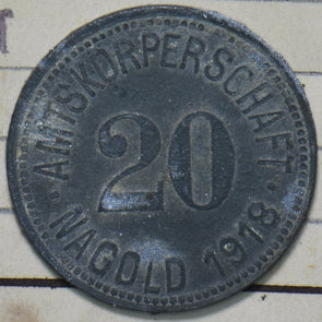 Germany 1918 20 Pfening Nagold 293111 combine shipping