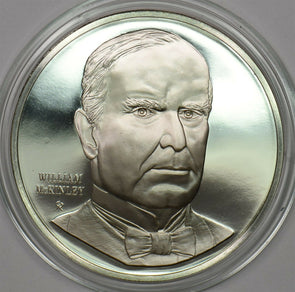 1980 's Medal Proof William McKinley in capsule 1.2oz pure silver Franklin Mint