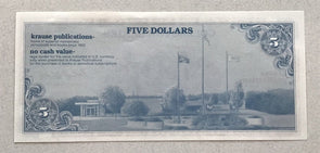 1989 series 5 Dollars Krause publications collector series. Intaglio print RC037