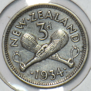New Zealand 1934 3 Pence 151359 combine shipping