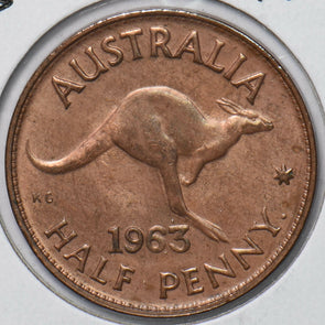 Australia 1963 Queen Elizabeth II Half Penny Kangaroo animal 292850 combine shi