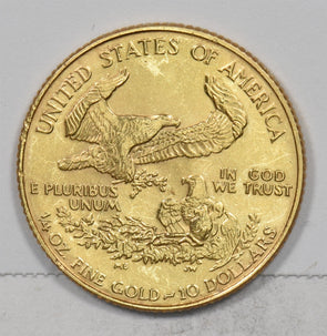 1986 $10 1/4oz Gold Eagle American Gem BU GL0293