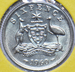 Australia 1960 6 Pence Kangaroo animal Emu 902546 combine shipping