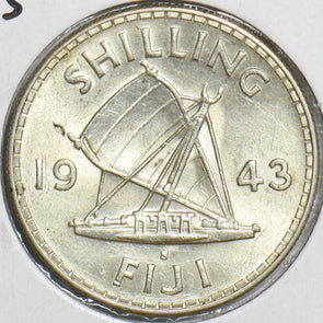 Fiji 1943 S Shilling 240504 combine shipping