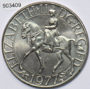 Great Britain 1977 25 New Pence Horse animal Anniversary of Accession 903409 com