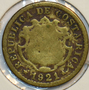 Costa Rica 1921 10 Centimos Large Date 196232 combine shipping