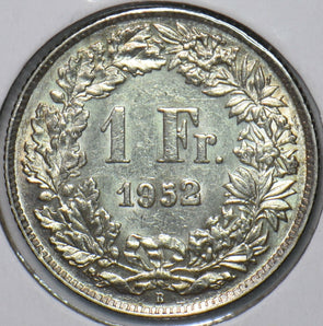 Switzerland 1952 Franc 240179 combine shipping