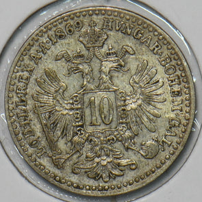 Austria 1869 10 Kreuzer Eagle animal 151649 combine shipping