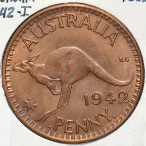 Australia 1942 Georgivs VI Penny Kangaroo animal 192019 combine shipping