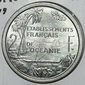 French Polynesia 1949 2 Francs Oceania 196939 combine shipping
