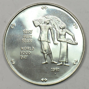 Republic India 1981 100 Rupees Proof Silver BU0589 combine shipping