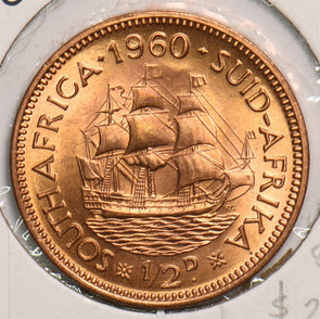 South Africa 1960 1/2 Penny BU 299383 combine shipping