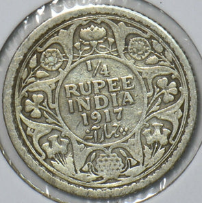 British India 1917 1/4 Rupee 151018 combine shipping