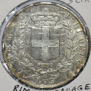 Italian States 1873 5 Lire 296699 combine shipping