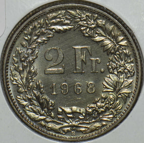 Switzerland 1968 2 Francs BU 196185 combine shipping
