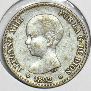 Spain 1892 50 Centimos 240501 combine shipping