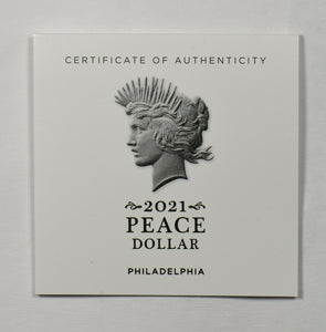 Peach 2021 Silver Dollars Philadelphia (21XH) IN HAND Ready to Ship!