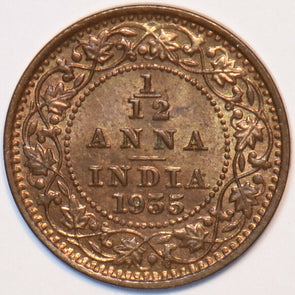 British India 1935 1/12 Anna 194549 combine shipping