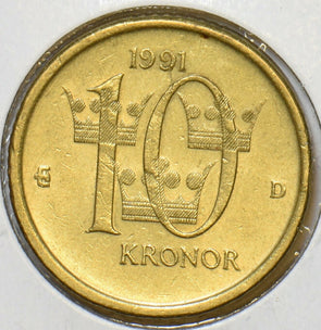Sweden 1991 10 Kronor 903941 combine shipping