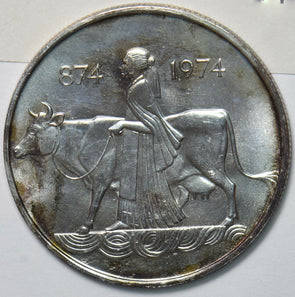 Iceland 1974 1100th anniverary of first settlement 500 Kroner Hawk animal Ox 29