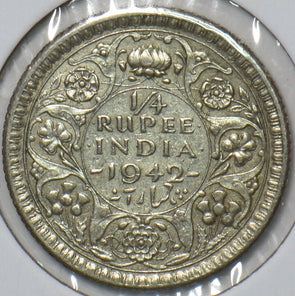 British India 1942 1/4 Rupee 150912 combine shipping