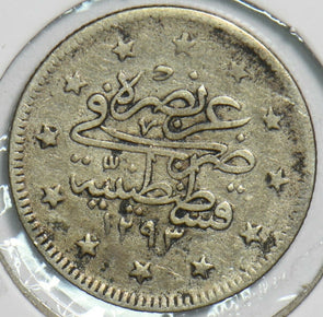 Turkey 1907 AH1293 2 Piastres 152826 combine shipping