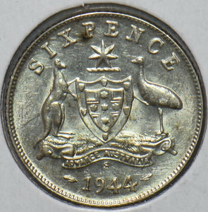 Australia 1944 6 Pence Kangaroo animal Ostrich Georgivs VI 902211 combine shippi